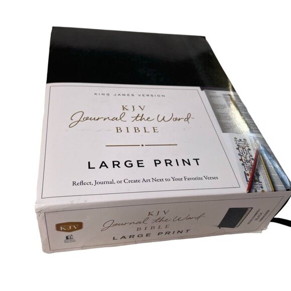 KJV Bible Journal the Word LARGE PRINT u Red Black Text Art Journal Spaces - Picture 3 of 16